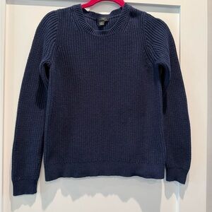 J. Crew Navy Ribbed Knit Pullover Sweater